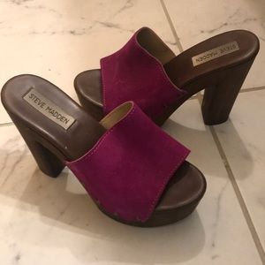 Steve Madden platform studded mules